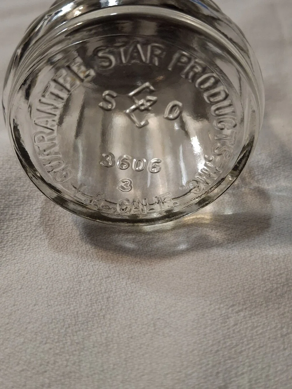 Vintage Glass Sugar Dispenser- Mid-Century- Metal Top